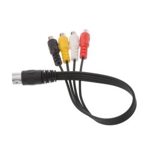 30CM 5핀 남성 Din 플러그 4 RCA 포노 여성 오디오 케이블 와이어 코드 커넥터