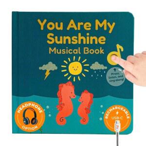 Cali's Books You Are My Sunshine 음악책 1-3세 - 동요 뮤지컬 책, 헤드폰 잭, 인터랙티브 베이비 사운드 북, 노래하는 장난감 소녀들이 노래를 배우는 소년