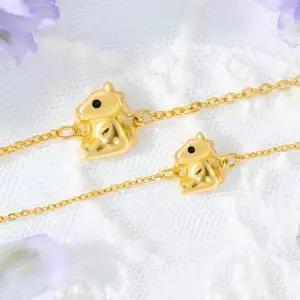 [뽀르띠] 순금 24K 1.875g 말띠 붉은말 체인 돌팔찌