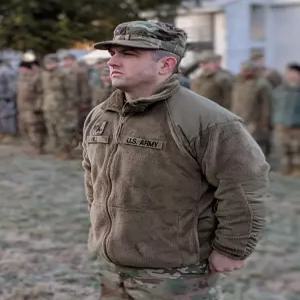 미군후리스 밀리터리 아웃도어 카키브라운 전투 폴라텍 특수부대 집업 남성