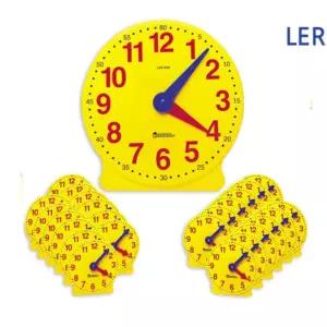 초등학교 대형시계1개 소형시계24개 8살 2학년 수업용 산수 교구 유치원 완구 유아