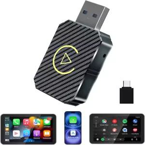 무선 카플레이 어댑터 2026 업그레이드 및 안드로이드 오토 2-in-1 유선 빠른 자동 연결 플러그 앤