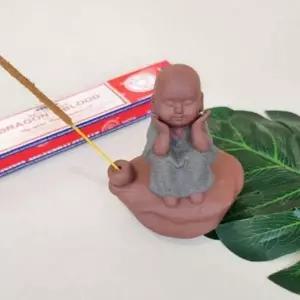 인센스 꽂이 도자기 홀더 동자승향 명상용 스틱 인테리어향꽂이