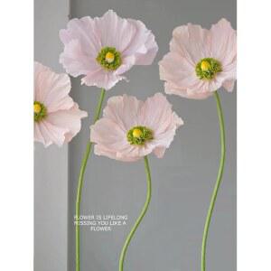 대형 자이언트 플라워 D. 샴페인 예식장 꽃장식 페이퍼 포피 장식 연한 카페 입체