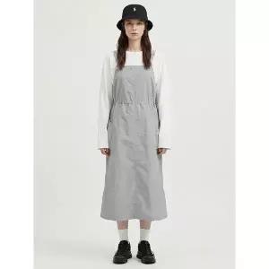 [하프클럽/샵앤]여성 빅포켓 스트링 길이조절 멜빵 바스락 롱원피스 NARU-WDR-