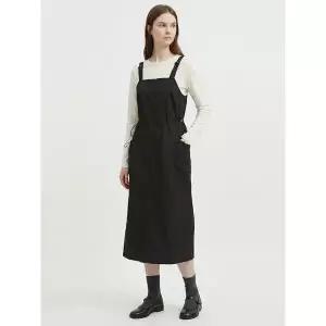 [하프클럽/샵앤]여성 빅포켓 스트링 길이조절 멜빵 바스락 롱원피스 NARU-WDR-