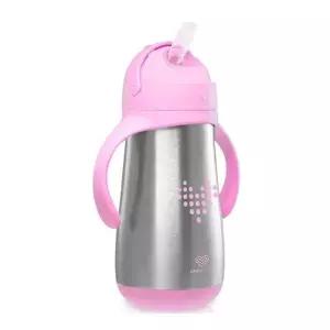 유미 유아컵 스텐 진공 단열 보온 보냉 350ml 핑크