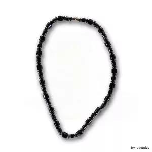 부모님 목결림 통증 완화 육각 구슬 디자인 건강 자석 목걸이 선물