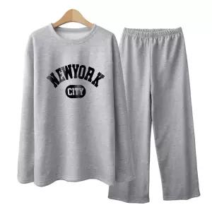 트레이닝복 맨투맨 티셔츠 긴팔 오버핏 빅사이즈 기모 세트 뉴욕시티셋