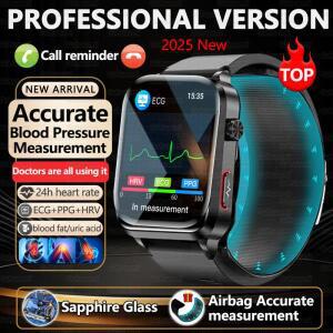 2026 ECG 스마트 워치 에어 펌프 혈압 측정 시계 혈중 산소 심박수 체온 에어백 스마트워치