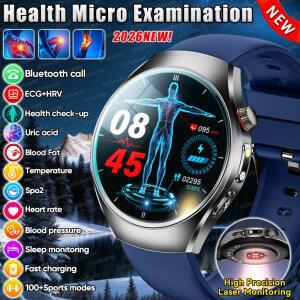 2026 신형 간호사급 신체 분석 스마트워치 ECG 혈압 요산 혈중 지질 IP68 음성 통화 스마트워치 남녀 공용