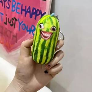 [제이커머스]웃긴 개성 강한 오이 열쇠고리 키링 파우치 가방고리 미니인형키링 인형키링 인형열쇠고리 미