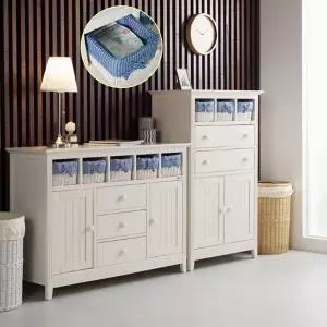 에보니아 벨리아 체스트54 라탄서랍장 라탄 바구니수납장 라탄인테리어