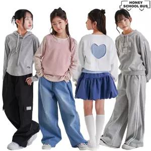 봄신학기 여아 주니어 초등학생 중학생 의류 옷 티셔츠 바지 와이드 조거 빅사이즈