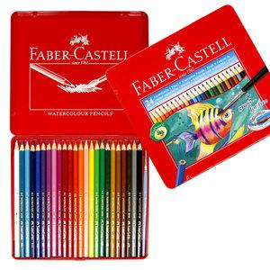 파버카스텔 수채색연필 24색 사각틴 / 수채화색연필