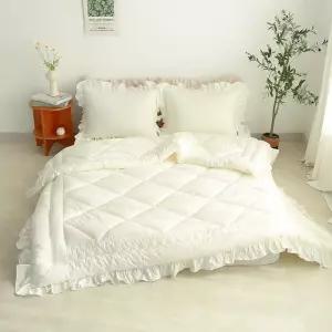코트니 순면광목 프릴 차렵이불 패드세트 SS