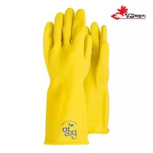 명진공업용 고무장갑 황 9호 10켤레 산업용 농업용 세차
