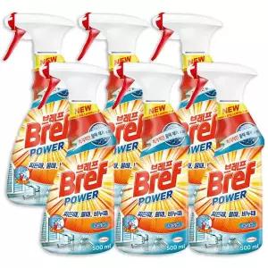 브레프 청소세정제 욕실용 500ml, 6개