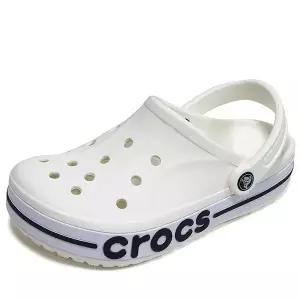 크록스 바야밴드 남성 여성 공용 클로그 샌들 슬리퍼 아쿠아슈즈 화이트 네이비 205089-126