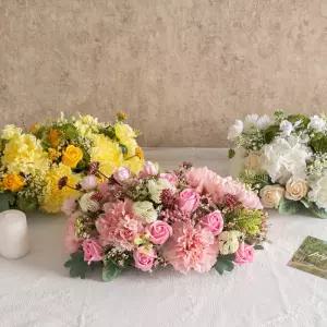 카네이션 조화 센터피스 엘레강스Ⅰset 35cm 3컬러 꽃 어버이날 스승의날 테이블 장식 감사 선물 행사 소품