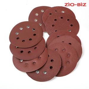 원형사포 100방 50장 세트 5인치/8홀 벨크로타입 드릴용 샌딩패드 사포 페파 빼빠 연마패드 샌드페이퍼