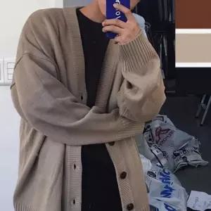 V넥 st 오버핏 가디건 베이직 간절기 걸치기 좋은 옷 남자가디건 집업가디건 롱가디건