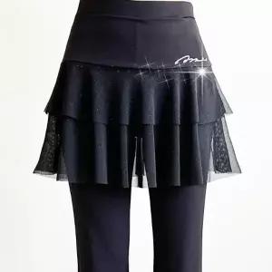 까르죠아 여신 캉캉 치마 랩바지 라인 스포츠 댄스복