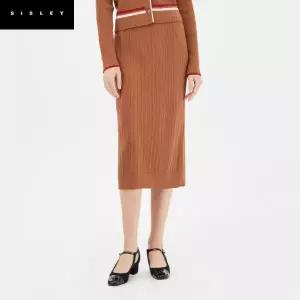 [시슬리]르누 케이블 니트 스커트_SAKS01341