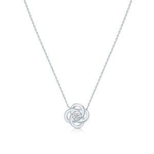 [미꼬]로제 네크리스 1부(0.1ct) 다이아몬드 화이트 골드