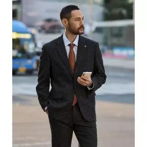 [하프클럽/에스티코]ITALY MARLANE 울실크 수트_ 블랙 (클래식핏)_SSJTD91SET