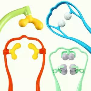 림프 순환 마사지 괄사 안마기 갈고리 승모근 지압 목 어깨 등 홈케어 셀프 볼마사지 수동