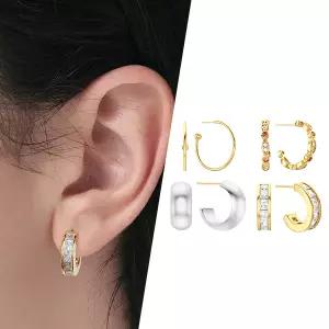 [골드피아] 14K 골드핀 볼드/링귀걸이 모음