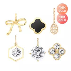 [골드피아] 14K/18K 카밀라/모이사/클로버/리본/라켓 펜던트