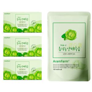 DearU 제주 유기농 양배추즙 100ml 90포 양배추브로콜리사과즙
