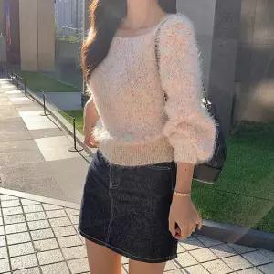 [미나그램] 덴터 스퀘어 부클 앙고라퍼니트