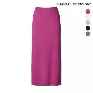 [롯데백화점]미니멈 [미니멈 에브리데이]H라인 백 트임 허리 밴딩 니트 롱 스커트 (EA4WH007D)