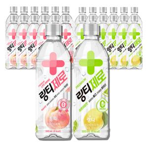 링티제로 500ml 복숭아맛12병+레몬라임맛12병