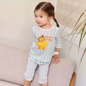 테디덕 칠부내의 무형광 국내원단 유아 아동 실내복 상하의세트 아기선물