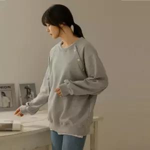 [엘리시아] 자체제작 당일출고 [MADE] 고틴 나그랑 버튼 쭈리 맨투맨 T