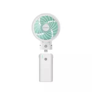 1+1 엑타코 X7000 3세대 C타입 삼성셀 보조배터리 겸용 대용량 휴대용선풍기 크림화이트