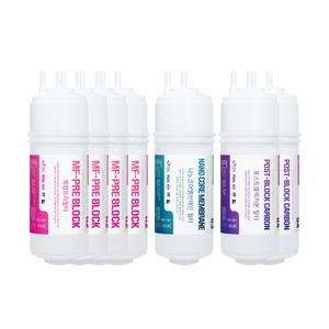 [호환] 교원웰스 KW-P17W1 교체용 6인치(약 20cm) 3단 프리미엄 정수기필터 4+1+2  세트