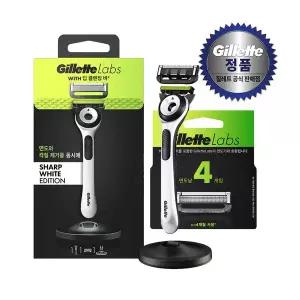 [질레트]랩스 딥클렌징바 면도기(핸들1입+면도날1입) 샤프화이트 + 면도날 4입
