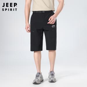 JEEP SPIRIT 남성 칠부바지 여름 얇은 냉감 스판 등산 등산복 팬츠