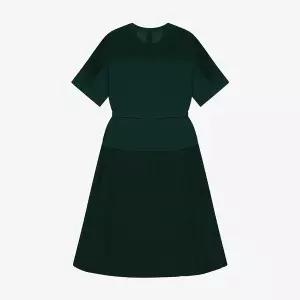 [베스띠벨리][베스띠벨리]25S/S 벨티드 시스루 배색 원피스 (BKOAE2531)_DJ