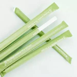 PLA 개별포장 친환경 버블티 빨대 11x 21cm 2800개