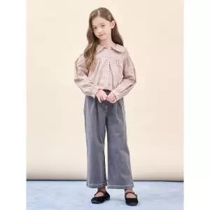 [25FW 시즌오프 30] [DENIM] 여아 세미와이드 데님 팬츠 - 애쉬 (BI5821G014)