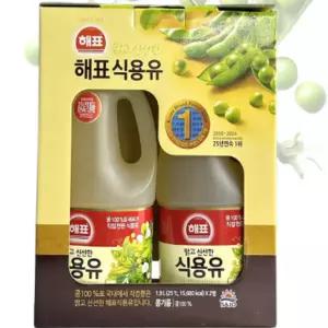 해표 식용유 선물세트 1.9L X 2입 대용량 명절 추석