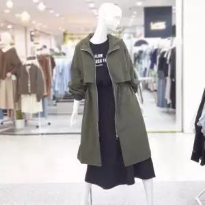 후드 가을 야상 롱 점퍼 FSPNZ4U31J