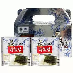 [G]광천김 달인 파래김 캔김 2캔 선물세트/조미김/구운김