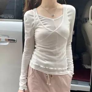 여성 코디세트 슬리브리스 레이어드 상하세트 (WFJWZJW)